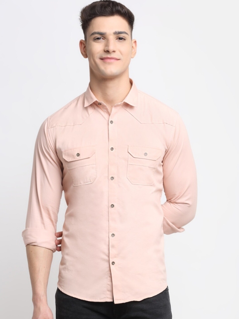 

La Mode Men Pink Premium Slim Fit Pure Cotton Casual Shirt