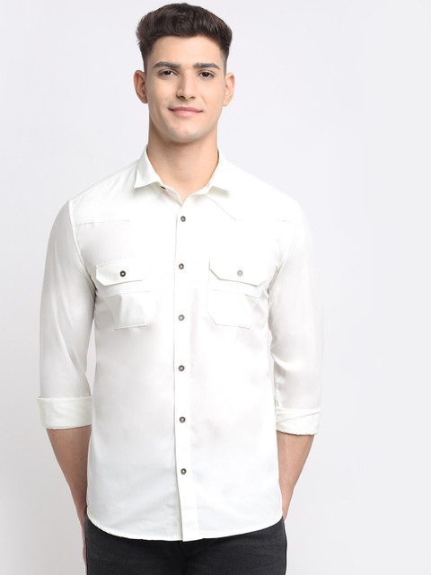 

La Mode Men White Premium Slim Fit Casual Shirt