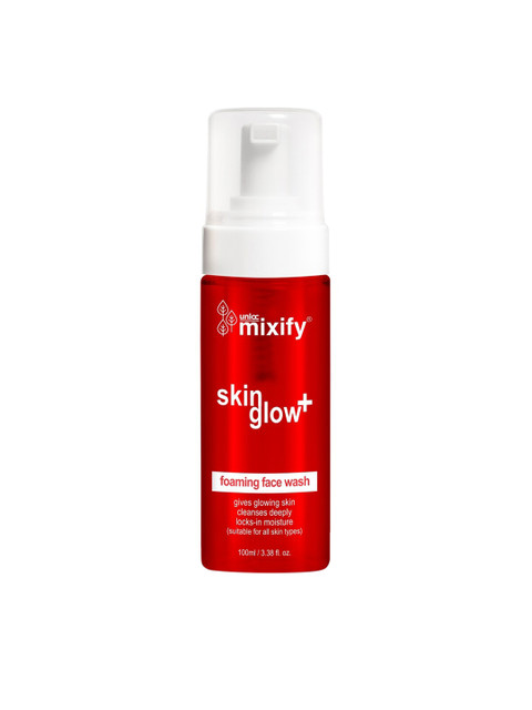 

Unloc Mixify Skin Glow+ Vegan Foaming Face Wash 100 ml, Red