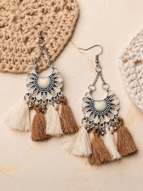 

Jewelz Silver-Plated Contemporary Drop Earrings