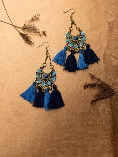 

Jewelz Gold-Toned Contemporary Drop Earrings