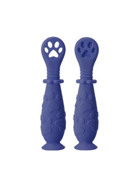 

GUCHIGU Set of 2 Silicone Baby Teether for Baby Led Weaning, Blue
