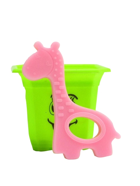 

GUCHIGU Teethers for Babies BPA Free Silicone Toys Giraffe Shaped Pacifier, Yellow
