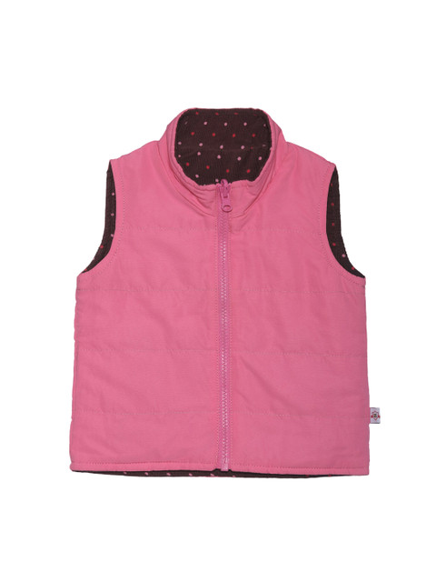 

612 league Girls Pink Reversible Padded Jacket