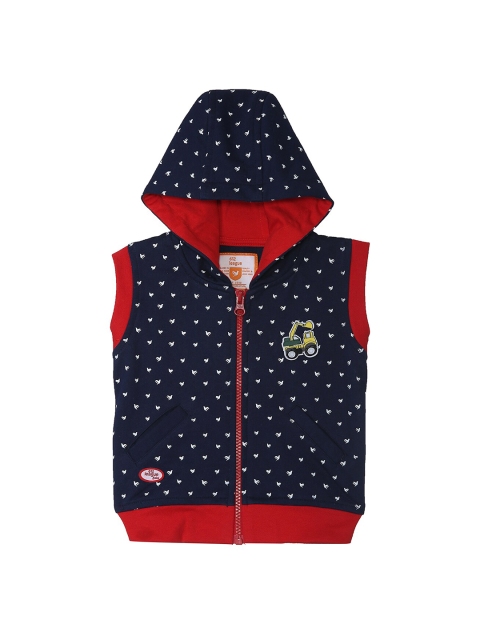 

612 league Boys Navy Blue Printed Sweatshirt