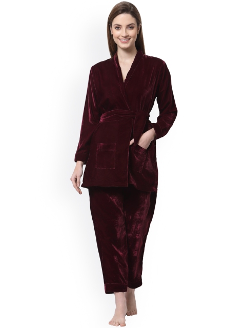 

MAXENCE Women Maroon Solid