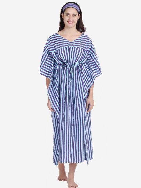 

Anaario Blue Striped Maxi Nightdress