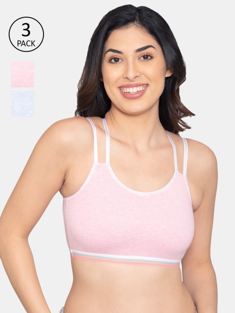 

Kalyani White & Blue Beginners Bra