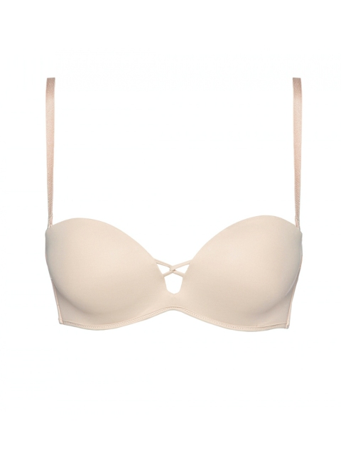 

YAMAMAY Beige Balconette Bra - Underwired Heavily Padded