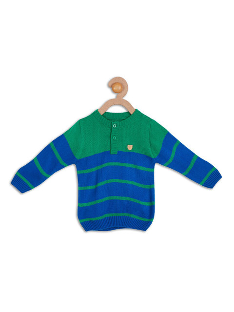 

612 league Boys Green & Blue Striped Pullover