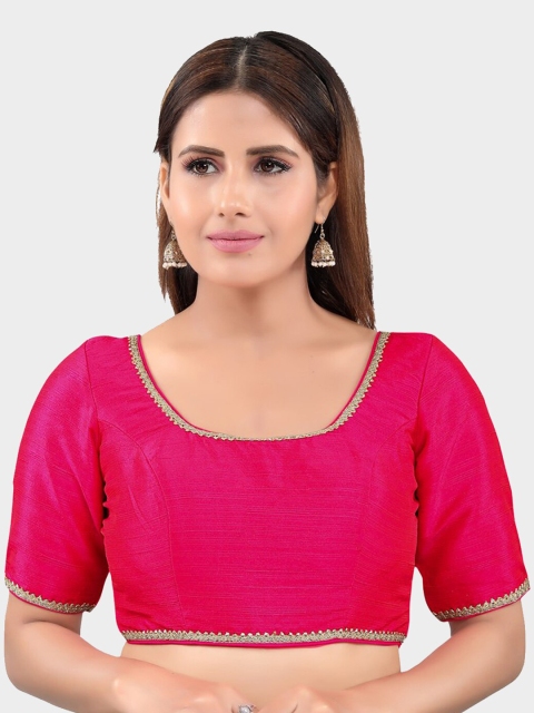 

SALWAR STUDIO Women Pink Solid Saree Blouse