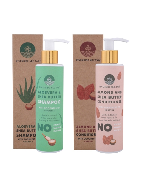 

Riverside Nectar Set of 2 Apple Cider Anti Dandruff Shampoo & Argan Hydrating and Repairing Conditioner, 400 ml, Brown