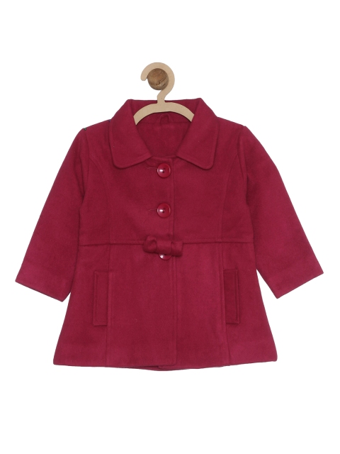 

612 league Girls Burgundy Solid Over Coat