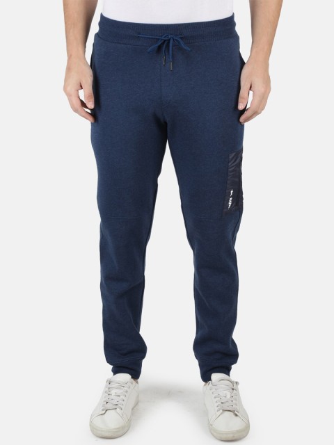 

Monte Carlo Men Navy Blue Solid Cotton Joggers