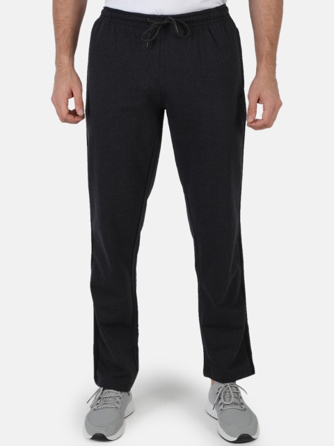 

Monte Carlo Men Charcoal Grey Solid Regular Track Pants