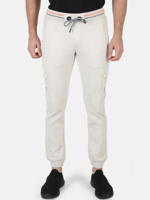 

Monte Carlo Men Grey Solid Cotton Slim-Fit Joggers