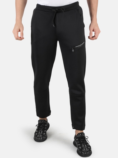 

Monte Carlo Men Black Solid Cotton Track Pants