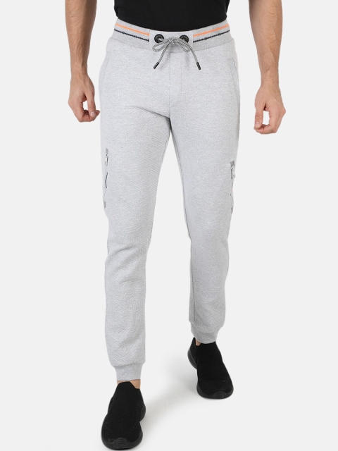 

Monte Carlo Men Plus Size Grey Solid Cotton Slim-Fit Winter Joggers