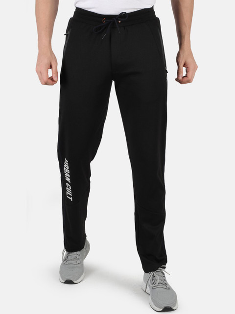 

Monte Carlo Men Black Slim-Fit Track Pants