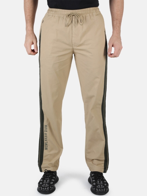 

Monte Carlo Men Khaki Solid Slim-Fit Cotton Winter Track Pant
