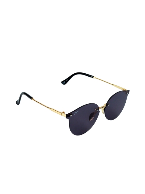 

Floyd Unisex Black Lens & Gold-Toned Butterfly Sunglasses with UV Protected Lens