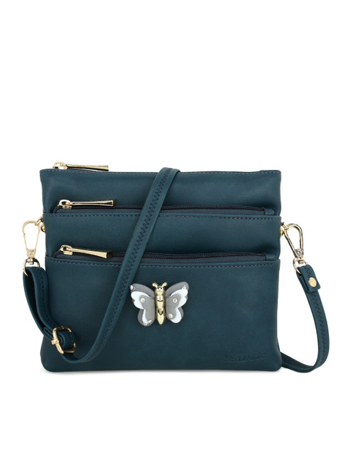 

Exotic Blue PU Structured Sling Bag