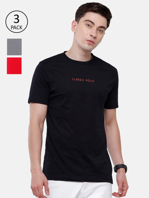 

Classic Polo Men Red & french middle red purple 3 Slim Fit T-shirt