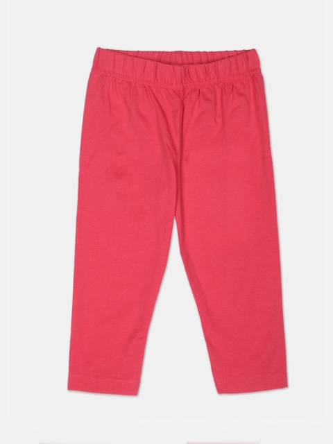 

Donuts Girls Pink Solid Ankle Length Leggings