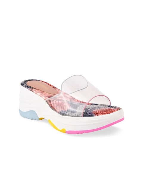 

Stelatoes Pink Printed Platform Mules
