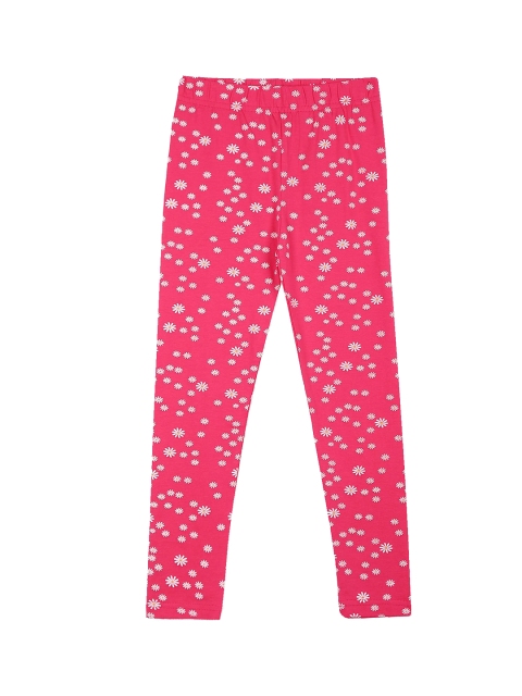 

Cherokee Girls Pink Printed Ankle-Length Leggings