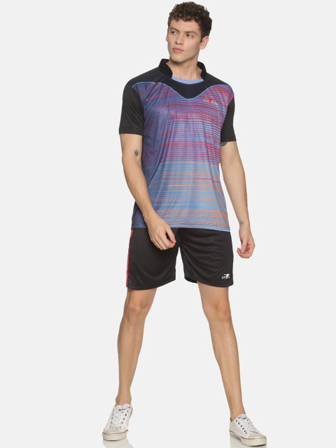 

HPS Sports Men Black Printed Football TrackSuit