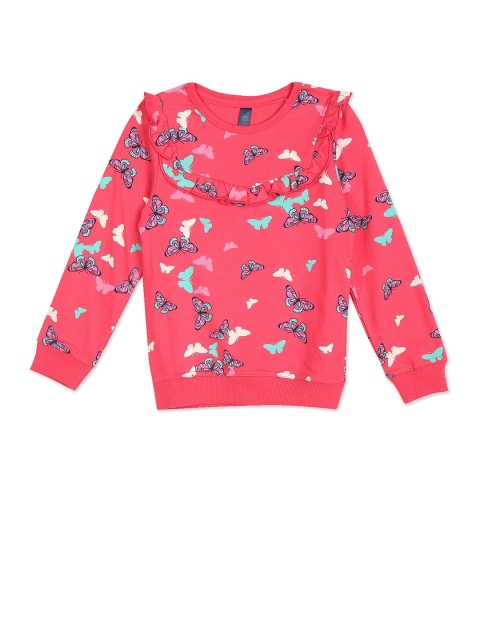 

Cherokee Girls Pink Floral Printed Sweatshirt