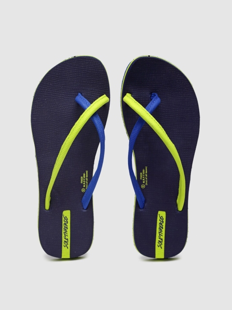 

Solethreads Women Navy Blue & Green Thong Flip-Flops