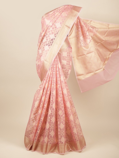 

Pothys Pink Woven Design Tissue Saree