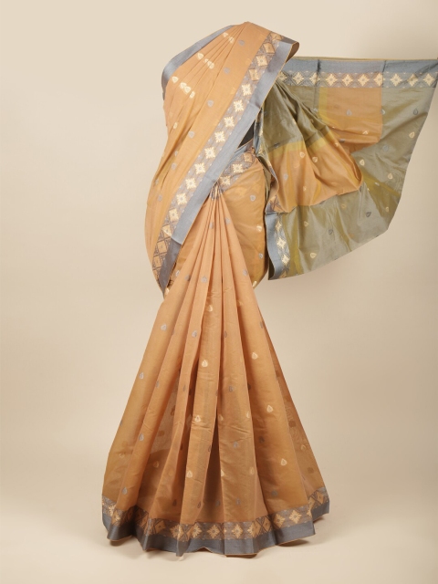 

Pothys Brown & Grey Woven Design Zari Saree