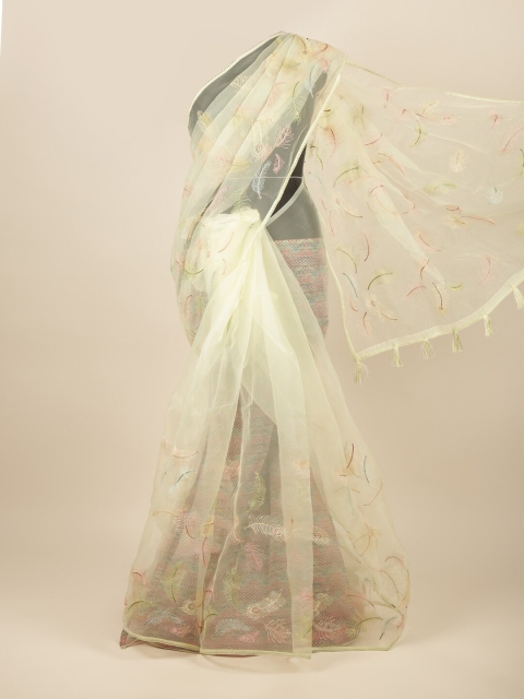 

Pothys Green Embroidered Tissue Saree