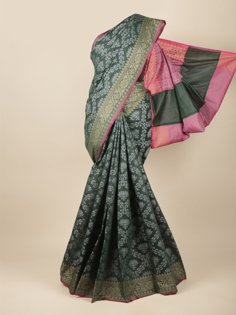 

Pothys Green & Pink Woven Design Saree