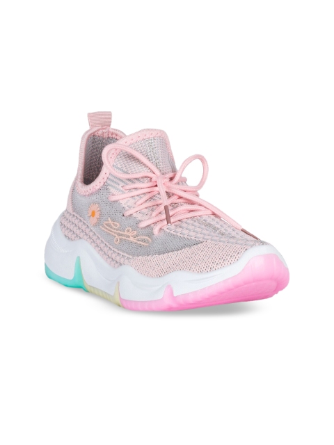 

London Rag Women Pink Woven Design Sneakers