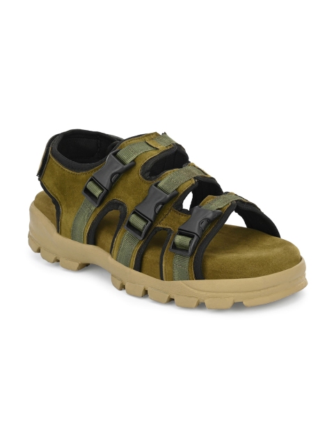 

DERBY KICKS Men Green Comfort Sandals
