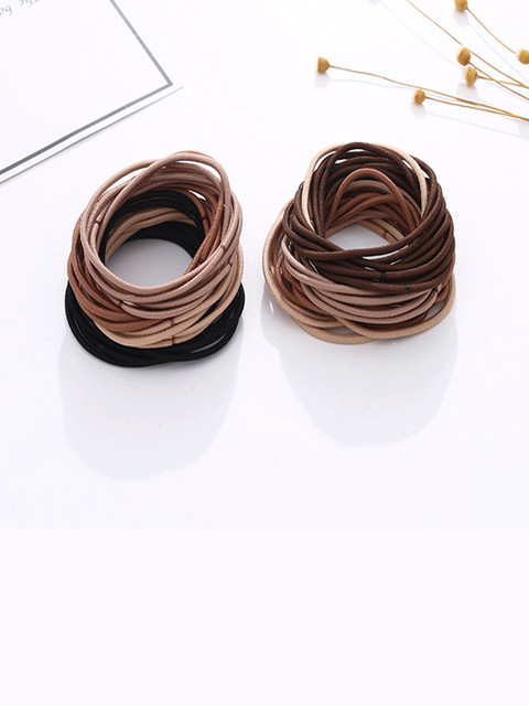 

XIMI VOGUE Unisex Brown & Black Ponytail Holders