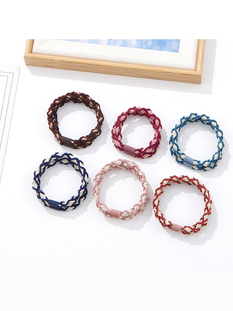 

XIMI VOGUE Unisex Multicoloured Set of 6 Ponytail Holders, Multi