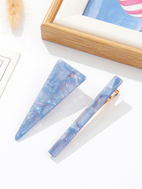 

XIMI VOGUE Unisex Blue Set of 2 Alligator Hair Clip