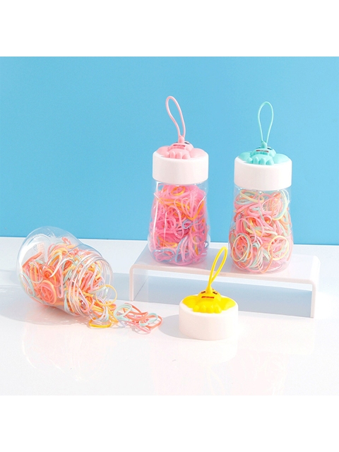 

XIMI VOGUE Unisex Multicoloured Disposable Ponytail Holders, Multi