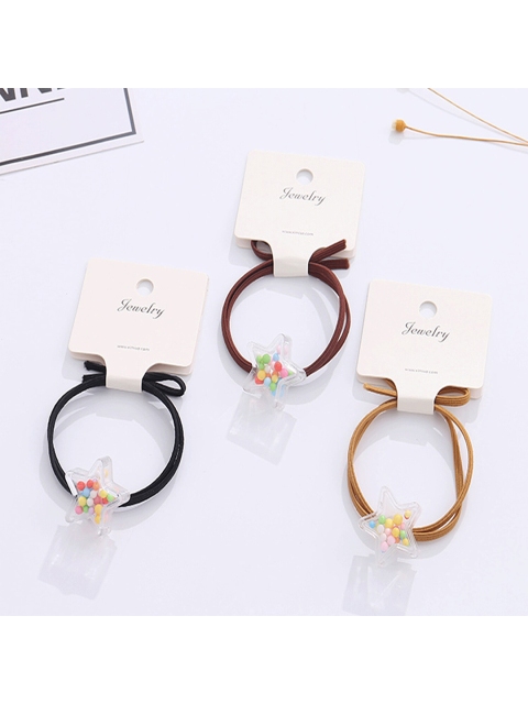 

XIMI VOGUE Unisex Multicoloured Set of 3 Ponytail Holders, Multi