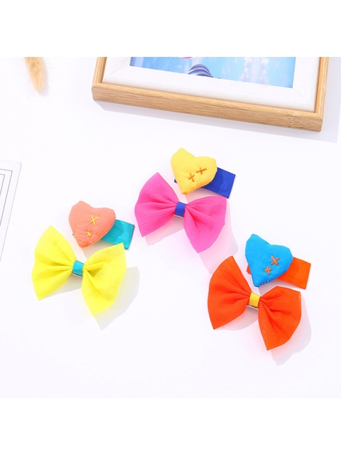 

XIMI VOGUE Unisex Red & Yellow Set of 2 Tic Tac Hair Clip