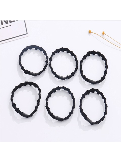 

XIMI VOGUE Unisex Black Set of 6 Ponytail Holders