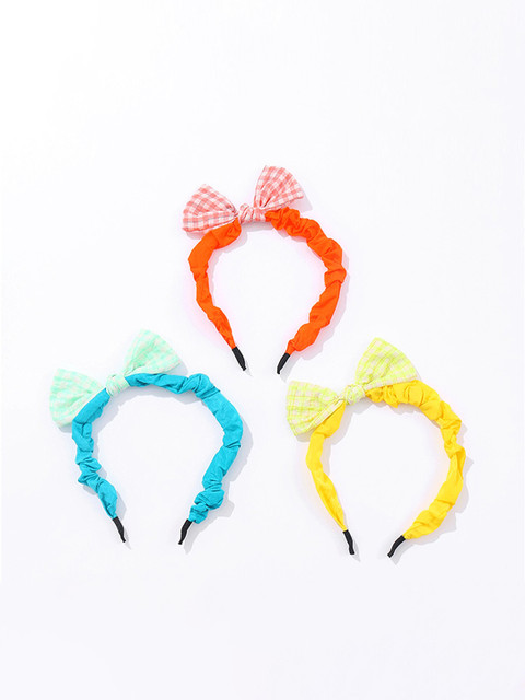 

XIMI VOGUE Unisex Orange & Yellow Set of 3 Hairband