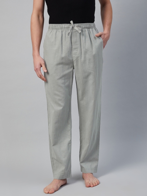 

Marks & Spencer Men Green Solid Mid-Rise Lounge Pants