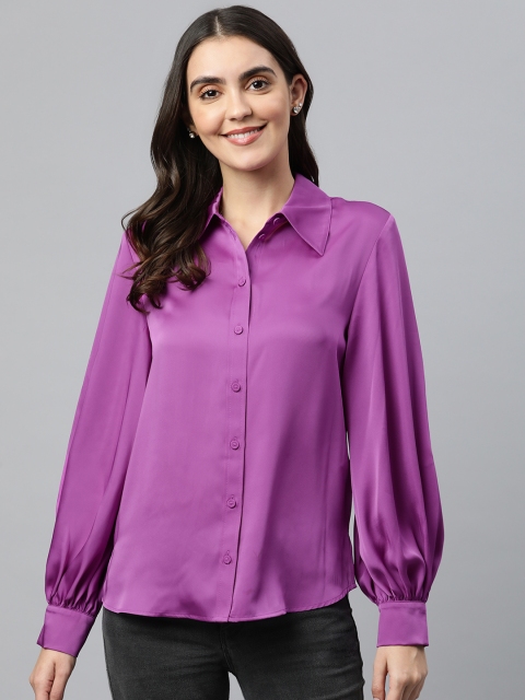 

Marks & Spencer Purple Shirt Style Top