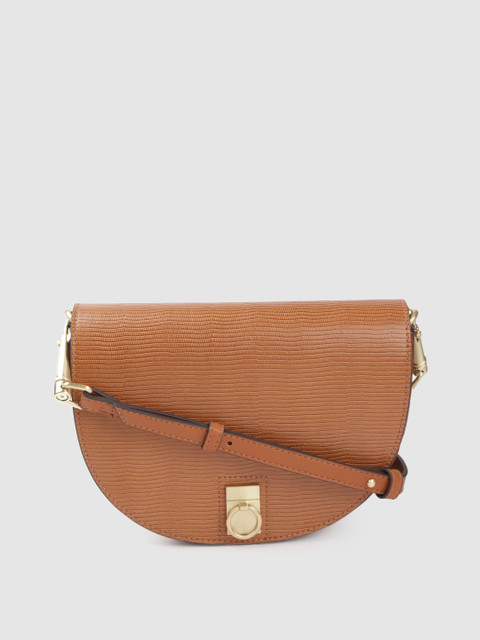 

Marks & Spencer Women Tan Textured PU Half Moon Sling Bag